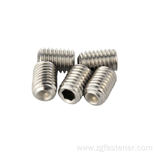 Stainless Steel set screws with cup point